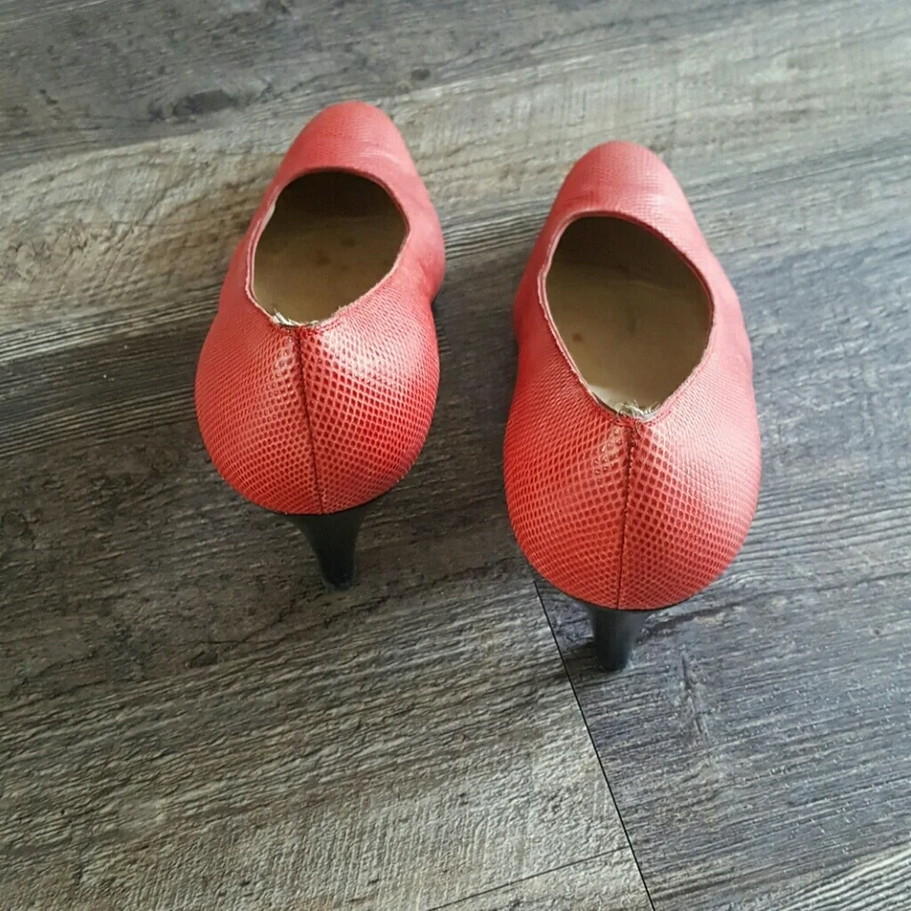 Salvatore Ferragamo women heels red shoes size 8B